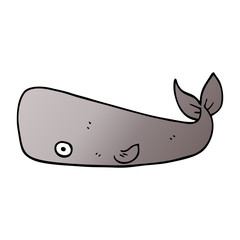 cartoon doodle whale