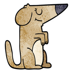 cartoon doodle dog