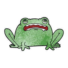 cartoon doodle frog