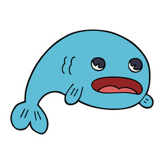 cartoon doodle of a fish