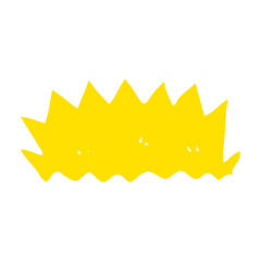 flat color illustration of a cartoon explosion