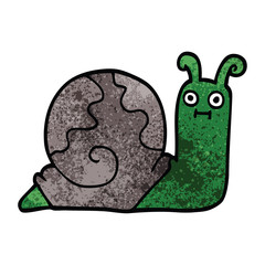 cartoon doodle snail