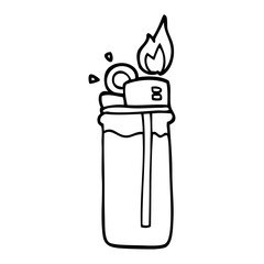 line drawing cartoon disposable lighter