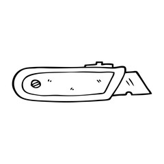 line drawing cartoon work knife