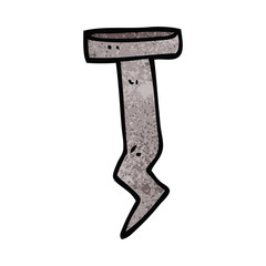 cartoon doodle old nail