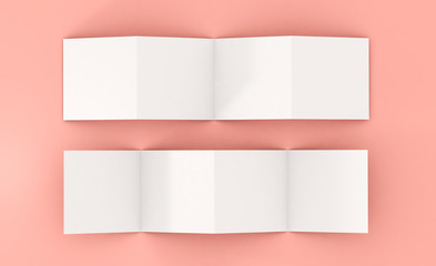 eight pages leaftlet mockup