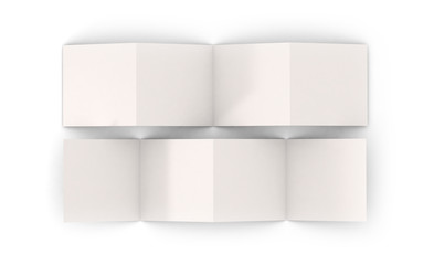 eight pages accordion leaflet