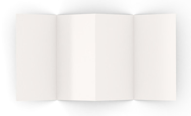 Naklejka premium four pages leaflet top view