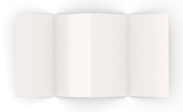 four pages leaflet top view