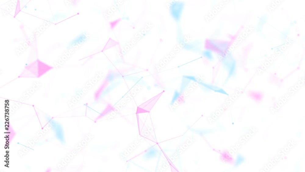Poster easy and pleasant movements of figures of gentle color. depth of field.technology network loop backg