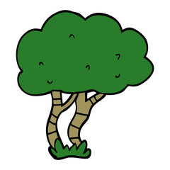 cartoon doodle tree