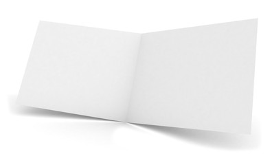blank open brochure bifold mockup