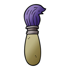 cartoon doodle paint brush
