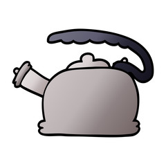 cartoon doodle whistling kettle