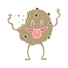 flat color style cartoon cookie