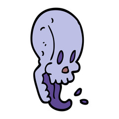 cartoon doodle crazy skull