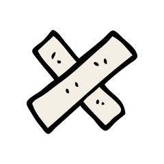 cartoon doodle medical sticking plaster
