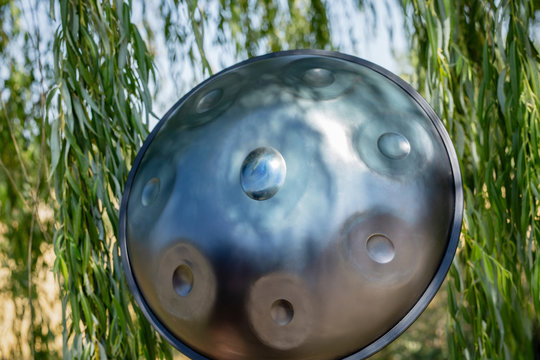 Detail of a handpan in nature