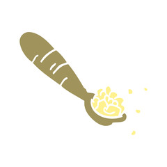 cartoon doodle spoon of mash potato