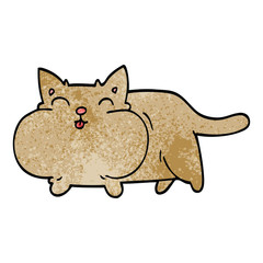 cartoon doodle happy cat