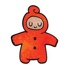 cartoon doodle human baby