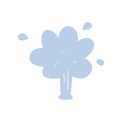 flat color style cartoon squirting water