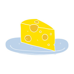 flat color style cartoon cheese