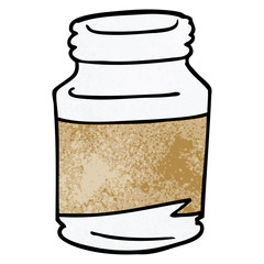 cartoon doodle pill jar