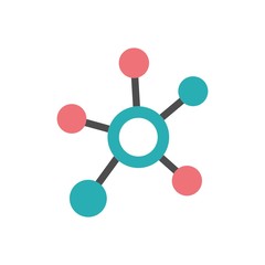 Nanotechnology. Template design of logo. Vector illustration.