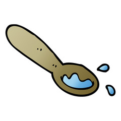 cartoon doodle ladle of food