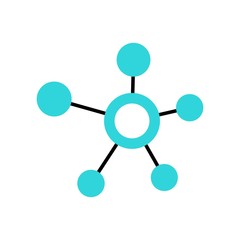 molecule, icon, vector illustration