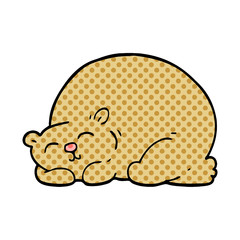 cartoon doodle content bear sleeping