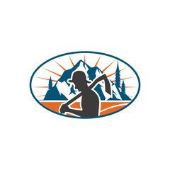 Mountain logo icon design template vector