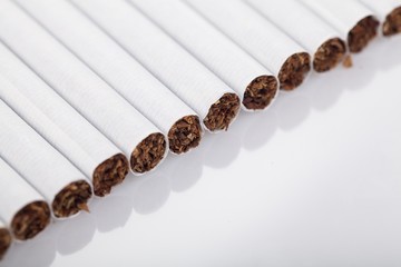Row of cigarettes