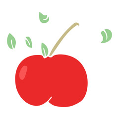 cartoon doodle juicy apple
