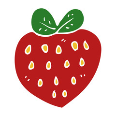 cartoon doodle strawberry fr