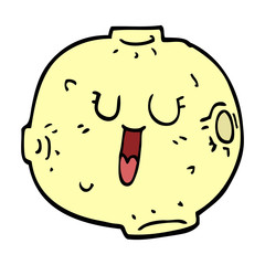 cartoon doodle shining moon