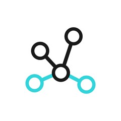 Social network single icon logo