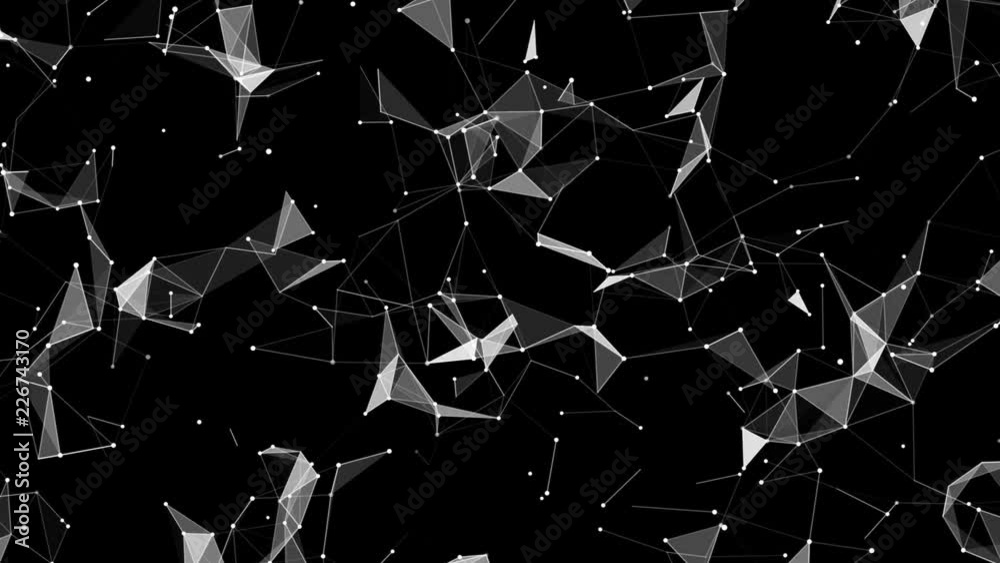 Poster connecting particles.technology network loop background.