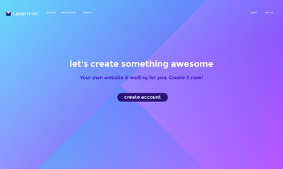Web site or mobile app landing page