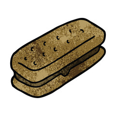 cartoon doodle chocolate biscuit