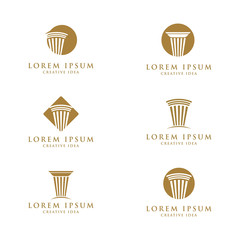 law logo icon design template vector