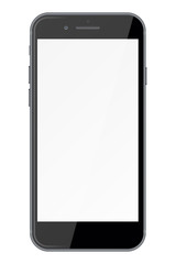 Smart phone with blank screen isolated on white background. - 226743532