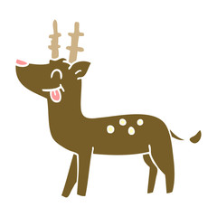 cartoon doodle happy deer