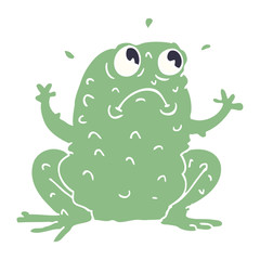 cartoon doodle nervous toad