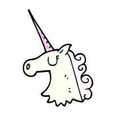 cartoon doodle pretty unicorn