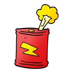 cartoon doodle fizzy drinks can