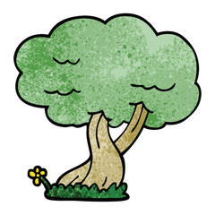cartoon doodle tree