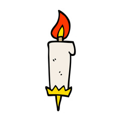 cartoon doodle birthday candle