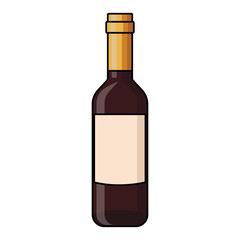 Wine bottle isolated